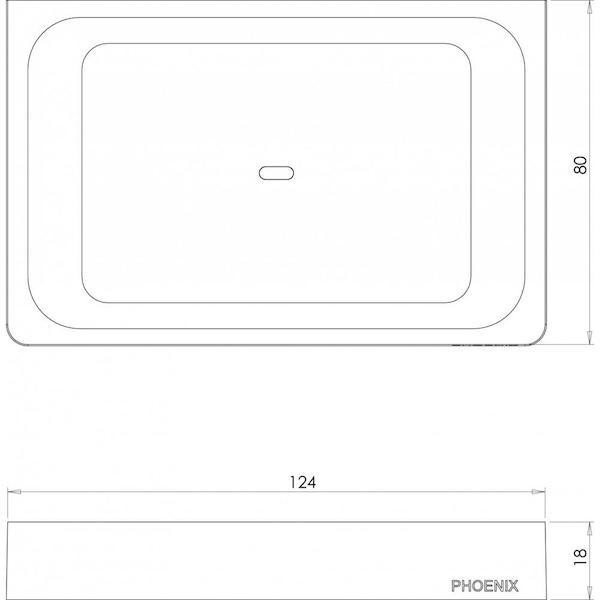 Phoenix Gloss Soap Dish-Matte Black