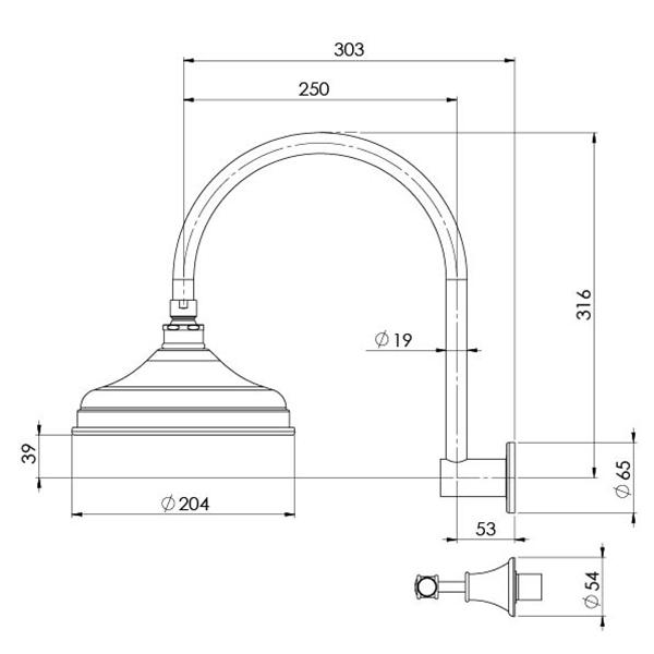 Phoenix Nostalgia Lever Shower Set