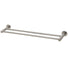 Phoenix Radii Double Towel Rail Round Plate-Brushed Nickel - The Blue Space