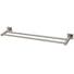 Phoenix Radii Double Towel Rail Square Plate - Brushed Nickel - The Blue Space