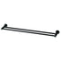 Phoenix Radii Double Towel Rail Round Plate-Matte Black - The Blue Space