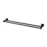 Phoenix Radii Double Towel Rail Square Plate - Matte Black - The Blue Space