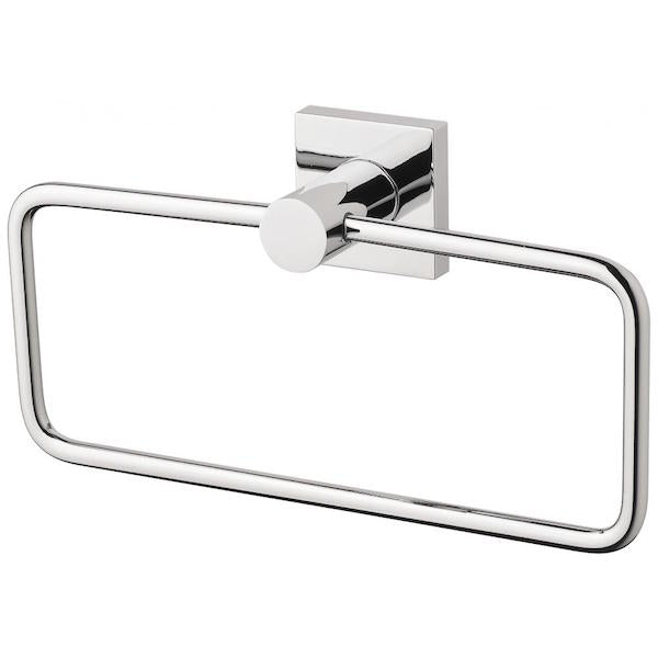 Phoenix Radii Hand Towel Holder Square Plate - Chrome