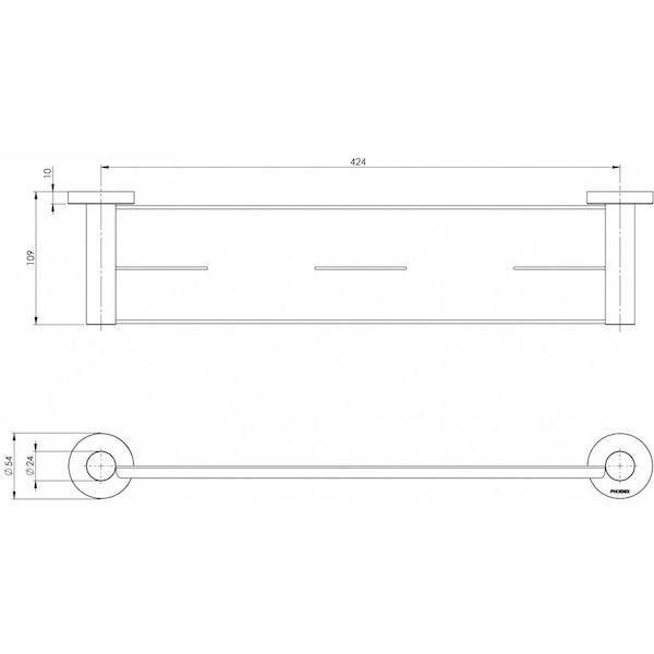 Phoenix Radii Metal Shelf Round Plate-Chrome 450mm