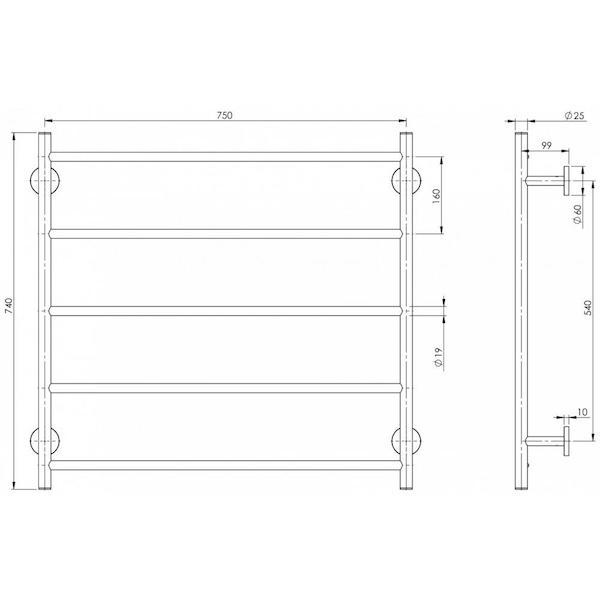 Phoenix Radii Towel Ladder Round Plate