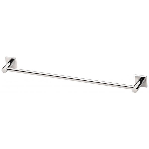 Phoenix Radii Single Towel Rail Square Plate-Chrome
