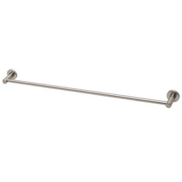 Phoenix Radii Single Towel Rail Round Plate Brushed Nickel