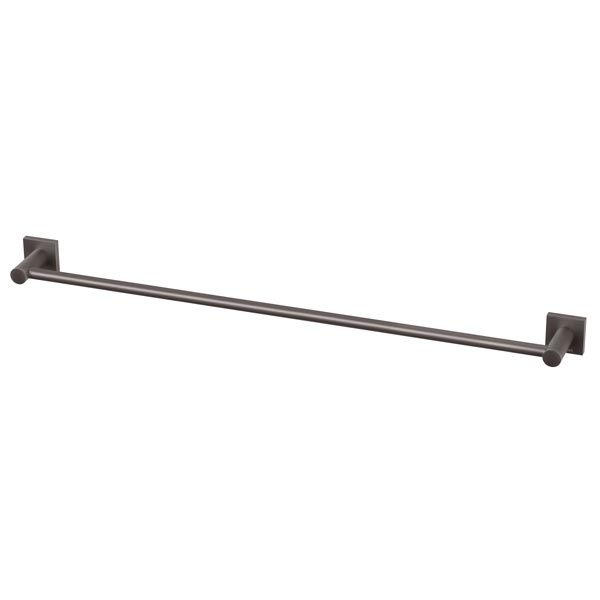 Phoenix Radii Single Towel Rail Square Plate-Gun Metal