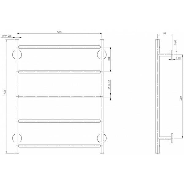 Phoenix Radii Towel Ladder Round Plate
