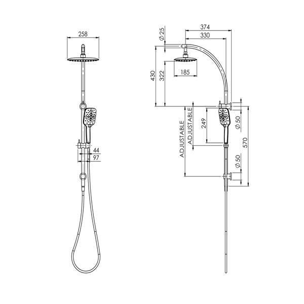 Phoenix Rush Twin Shower