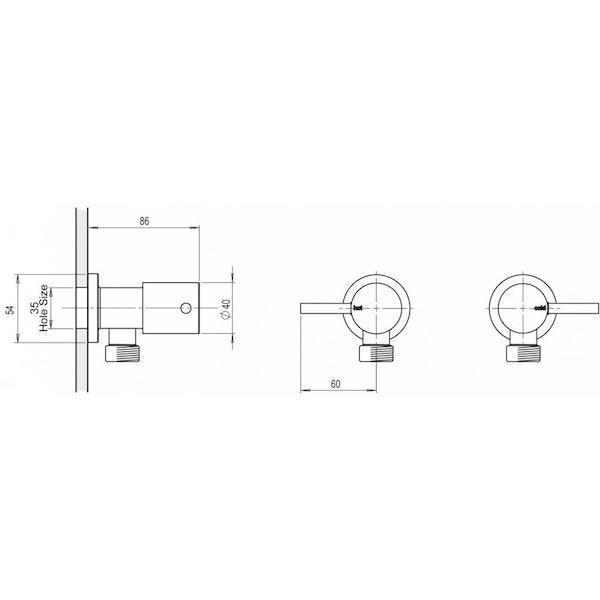 Phoenix Vivid Pin Lever Washing Machine Stops
