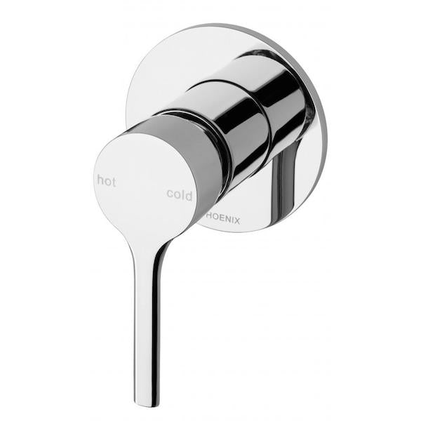 Phoenix Vivid Slimline Oval Shower/Wall Mixer-Chrome FULL KIT