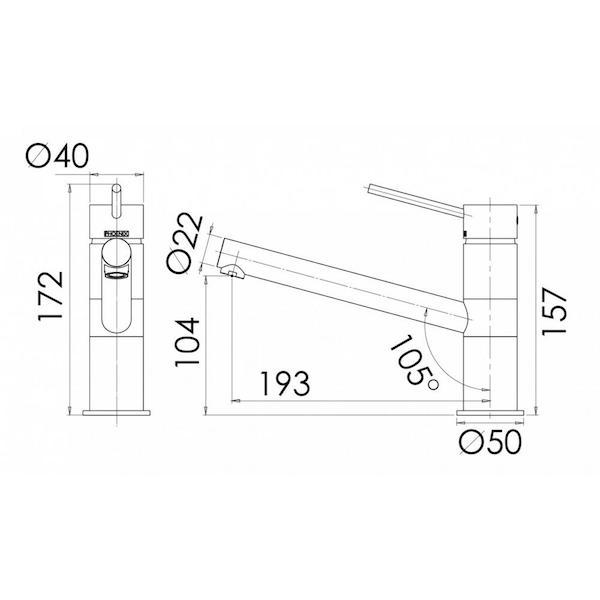Phoenix Vivid Slimline Sink Mixer