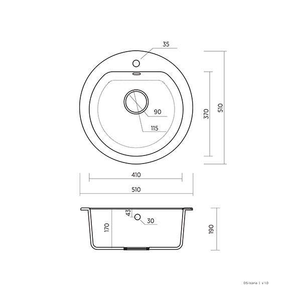Seima Icaria Kitchen Sink Black