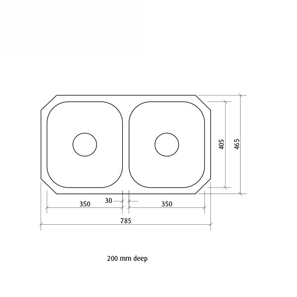 Seima Acero Double Bowl Undermount Kitchen Sink