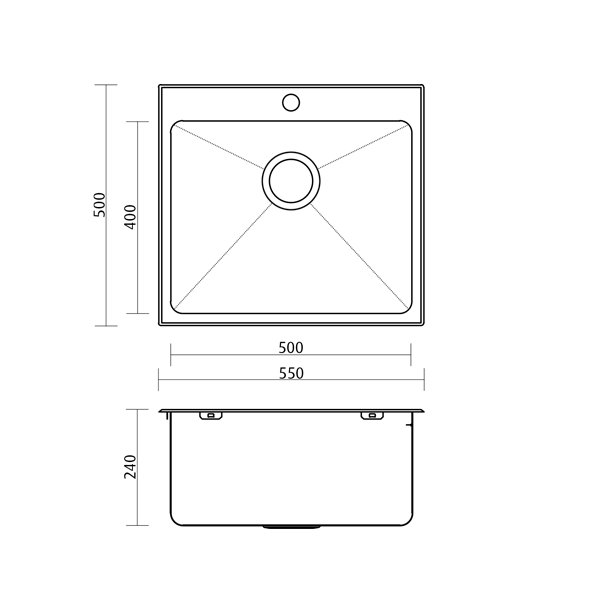 Seima Kubic KL 45 Litre Stainless Steel Sink