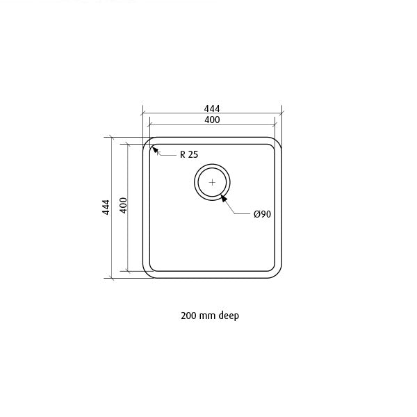 Seima Kubic Single Bowl Inset/Undermount Kitchen Sink