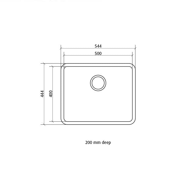 Seima Kubic 500 Single Bowl Kitchen Sink