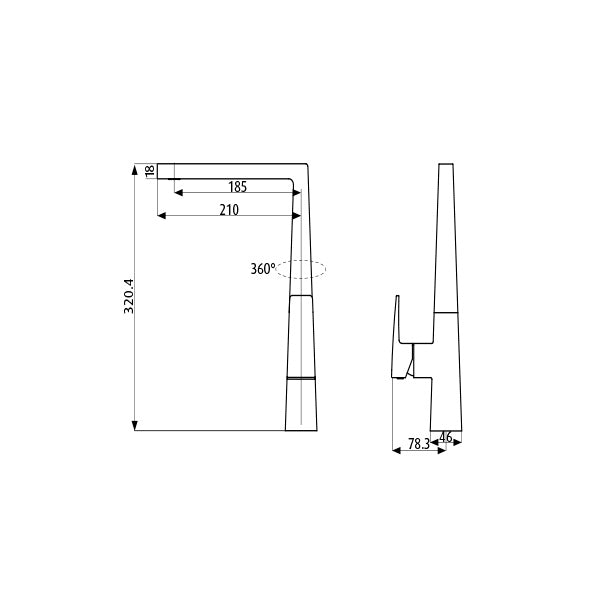 Seima Skala Swivel Kitchen Mixer