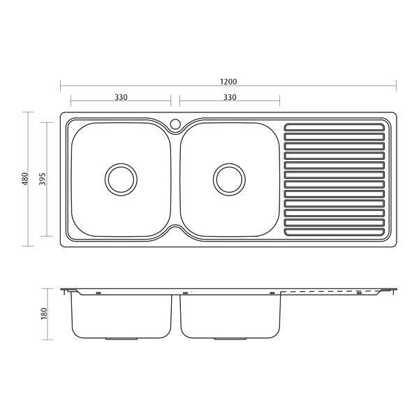 Seima Acero Classic Double Kitchen Sink