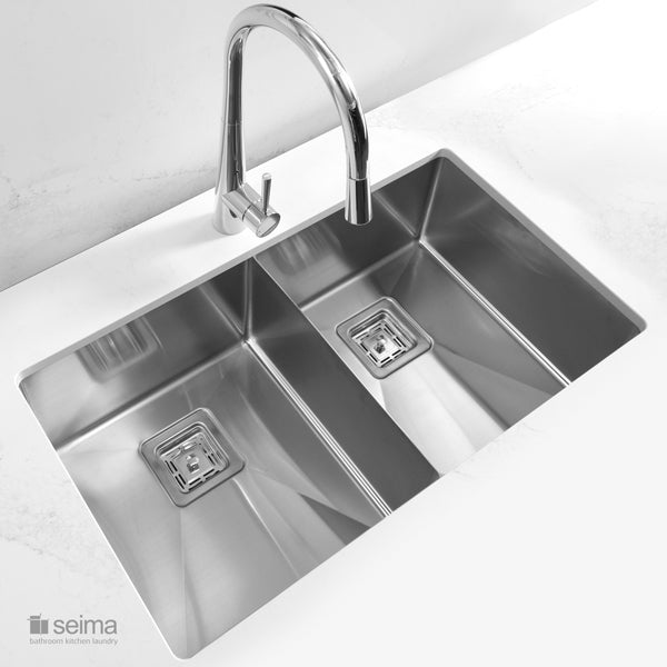 Seima Tetra Pro Blade Double Inset/Overmount Kitchen Sink