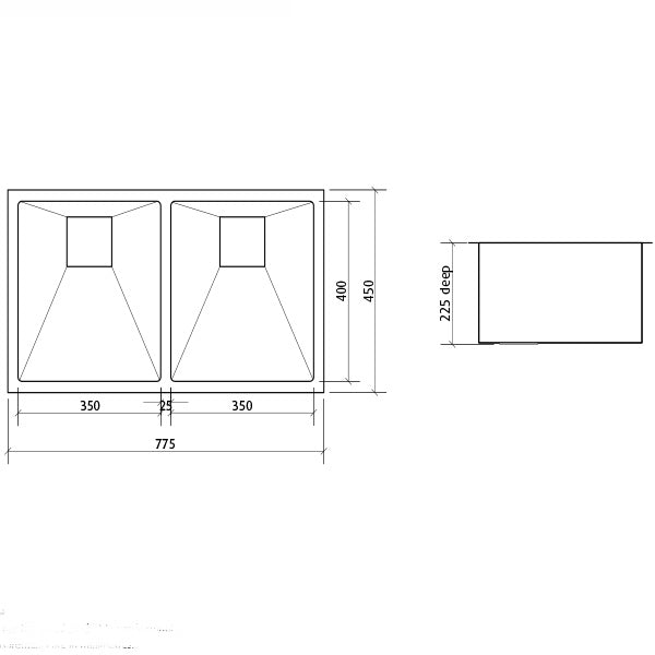 Seima Tetra Pro Double Bowl Inset/Overmount Kitchen Sink
