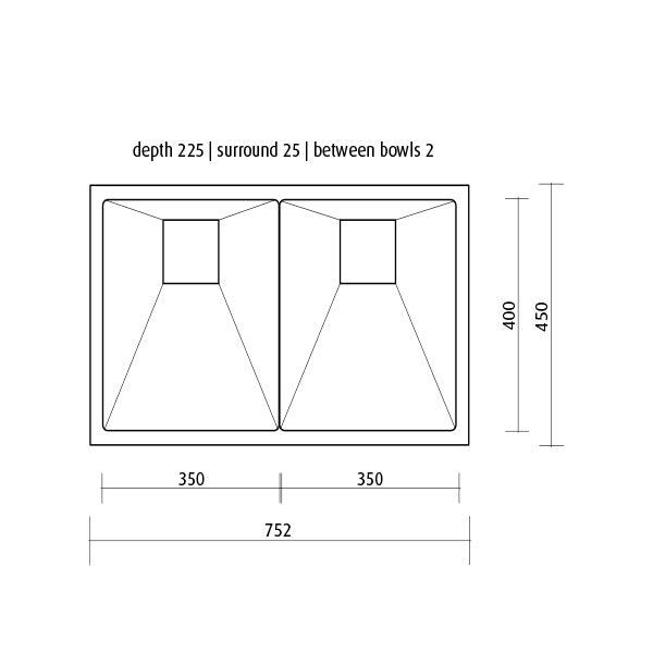 Seima Tetra Pro Blade Double Inset/Overmount Kitchen Sink