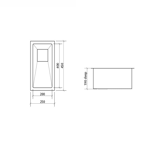 Seima Tetra Pro Single Rectangular Bowl Inset/Overmount Kitchen Sink