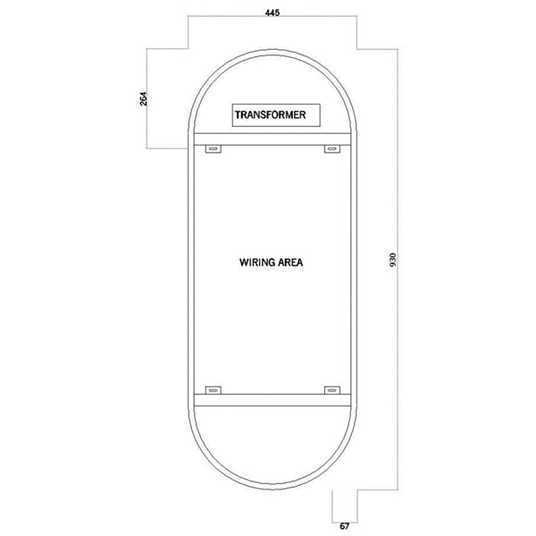 Thermogroup Ablaze Premium SO Range Back-Lit Mirror - 1000mm x 500mm