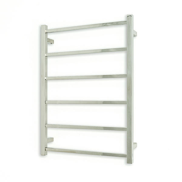 Radiant Square 6 bar Non-Heated Rail 600mmx830mm Polished Stainless Steel