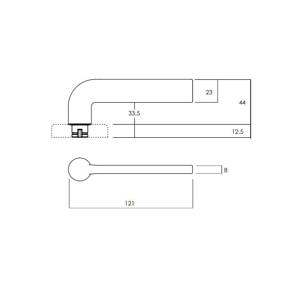 Lockwood Glide L4 Velocity Dummy Lever Large Round Rose Chrome