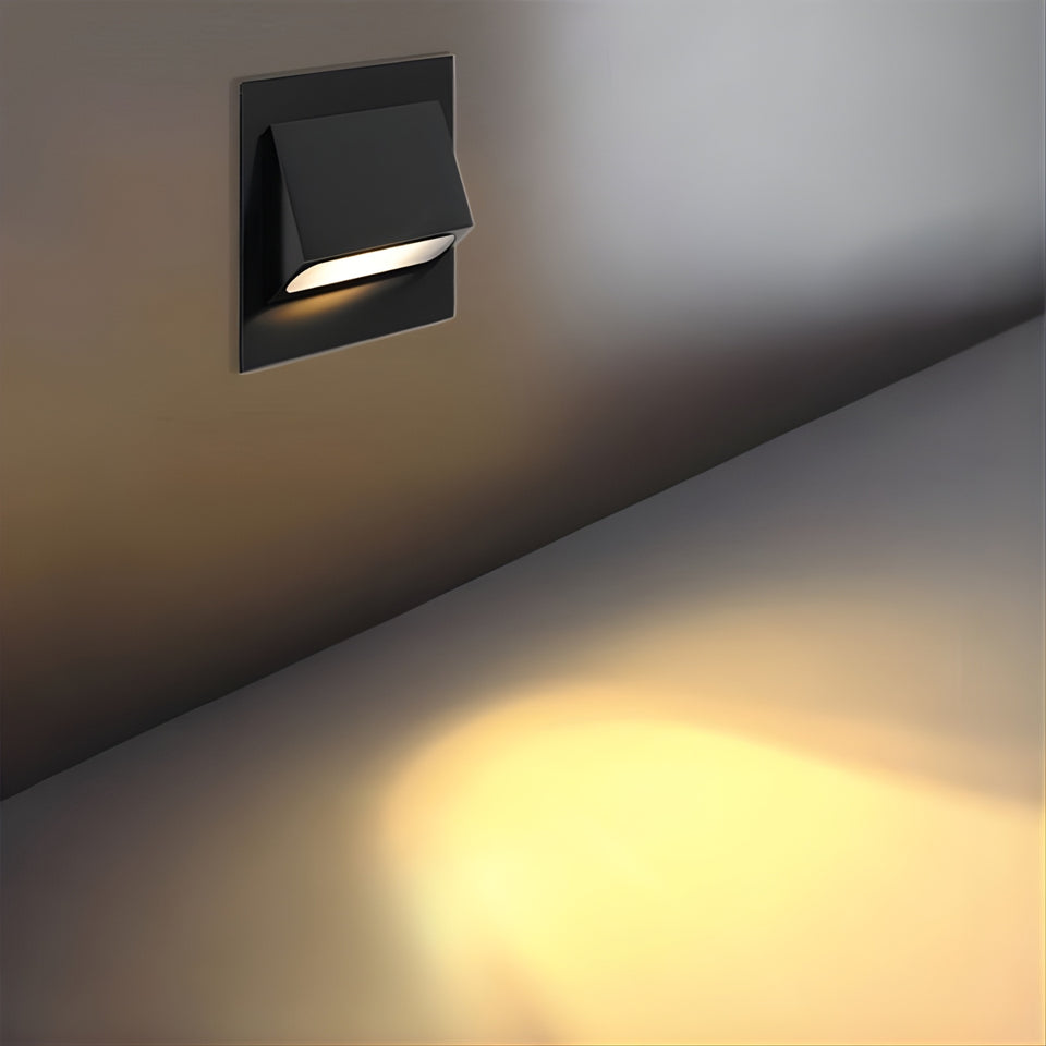 Telbix Brea 3W LED Wall Step Light Warm White - Black