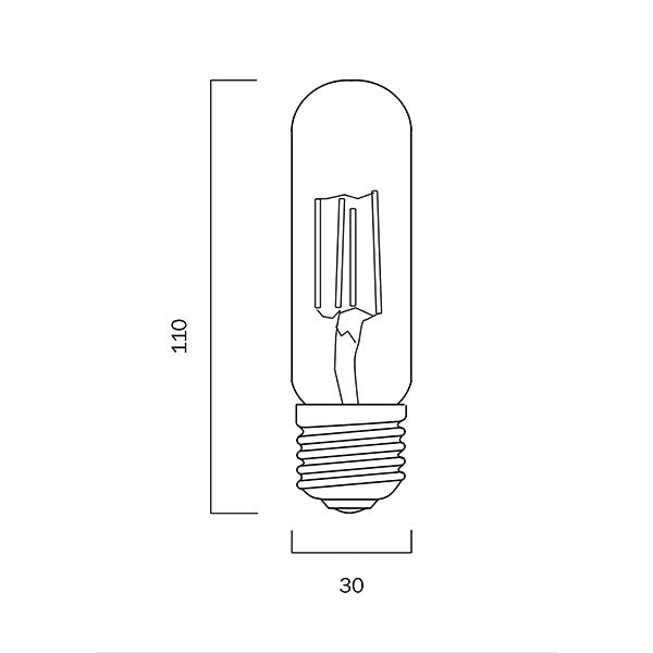 Telbix ES 5W LED Tubular T30 Globe Natural White - Clear