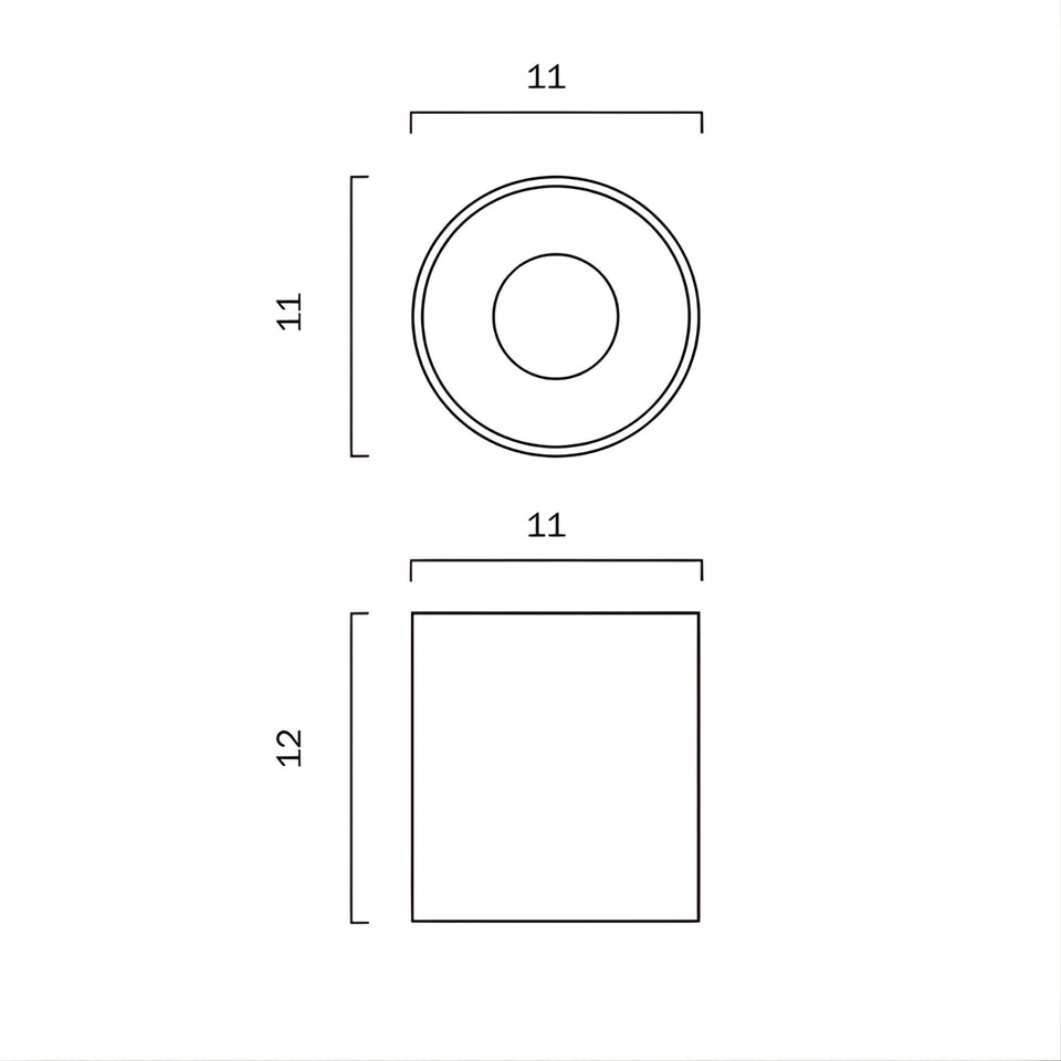 Telbix Keon 20W LED Ceiling Light Warm White - Black