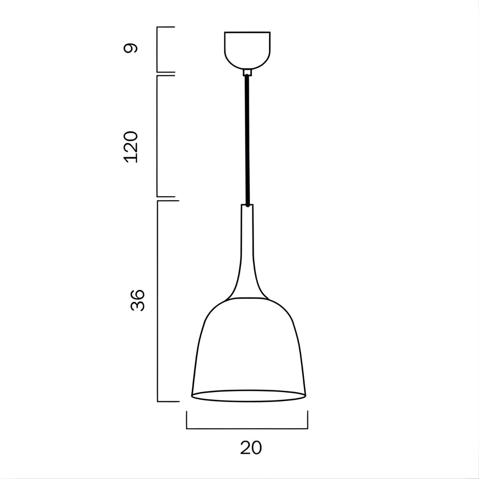 Telbix Polk E27 20cm Pendant Oak & White