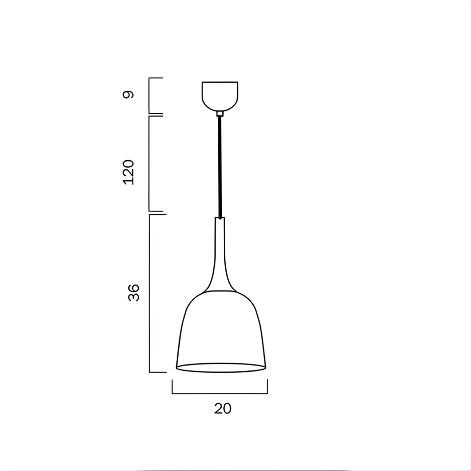 Telbix Polk E27 20cm Pendant White