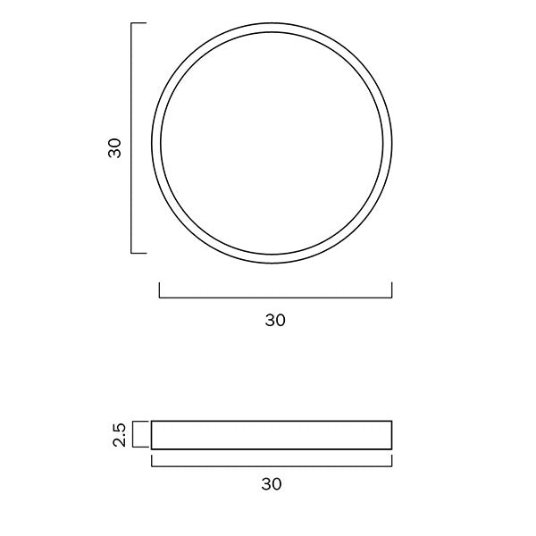 Telbix Sky 24W LED CCT Round Ceiling Light White