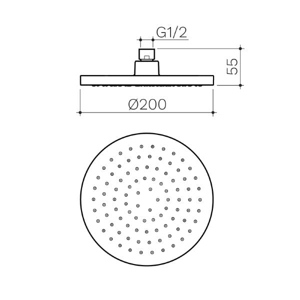 Clark Round II Overhead Shower - Brushed Nickel