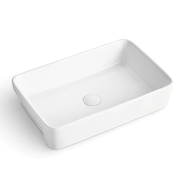 ADP Lino 590 x 375 Ceramic Semi-Recessed Basin White