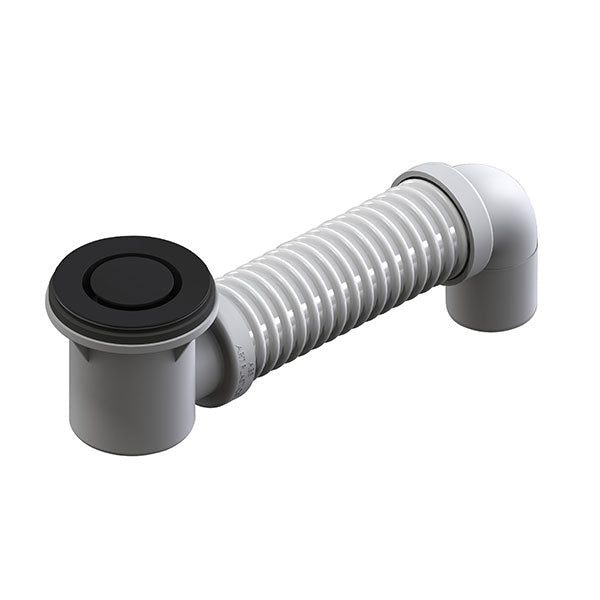 ART Australia Bath Bend Pop Down and Connector Black Chrome - The Blue Space