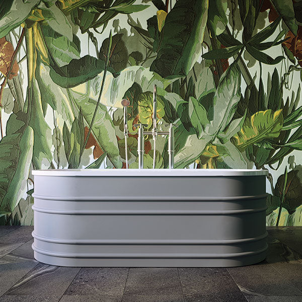 BelBagno Bucciano 1675mm Freestanding Bath Stone Grey