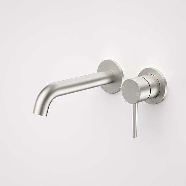 Caroma Liano II 175mm Wall Basin/Bath Mixer Set Brushed Nickel - The Blue Space