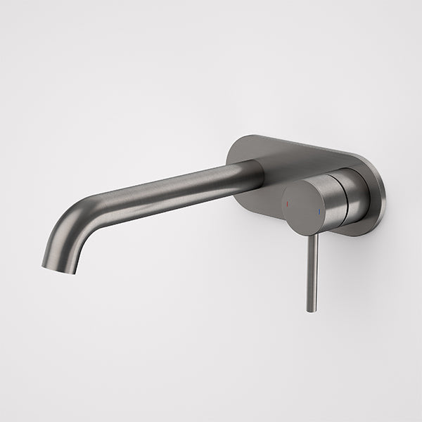 Caroma Liano II Low Lead Wall Basin/Bath Mixer Plate Set Gunmetal