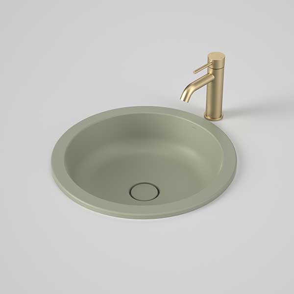 Caroma Liano II 440mm Round Under/Over Counter Basin – Matte Green