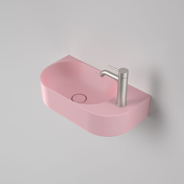 Caroma Liano II Hand Wall Basin Matte Pink