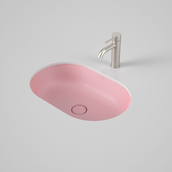 Caroma Liano II 580mm Pill Under Counter Basin - Matte Pink (Special Order) - The Blue Space