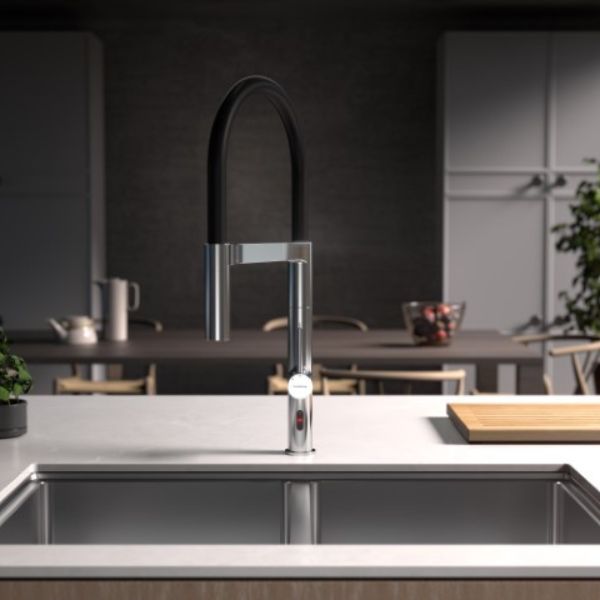 Caroma Liano II Pull Down Sensor Sink Mixer with Dual Spray