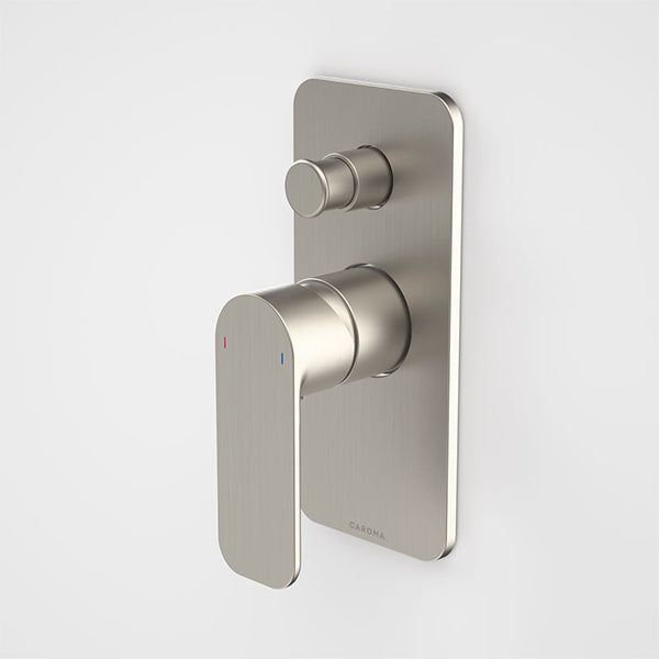 Caroma Luna Bath/Shower Mixer with Diverter Brushed Nickel at The Blue Space