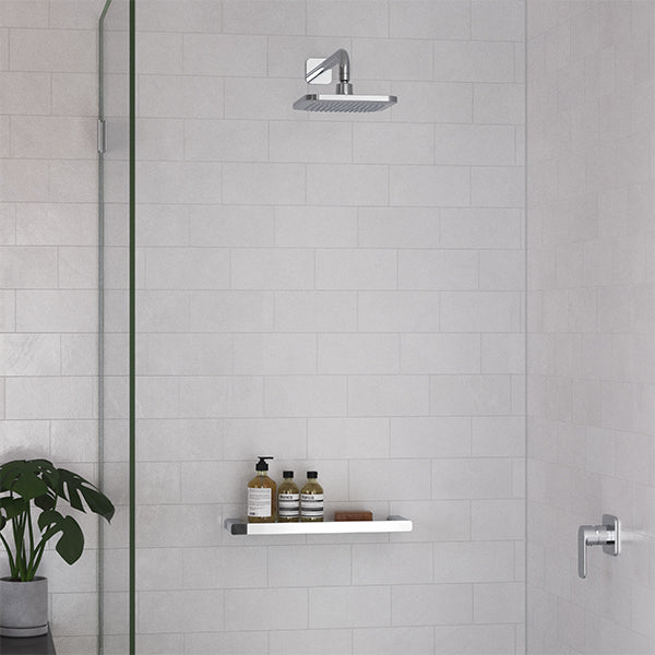 Caroma Luna Overhead Shower Head 200mm Chrome Lifestyle Image - The Blue Space