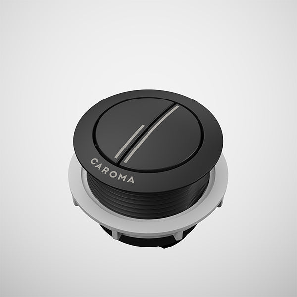 Caroma Cistern Flush Button Round Metal - Matte Black